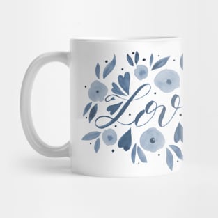 Love and flowers - grey Mug